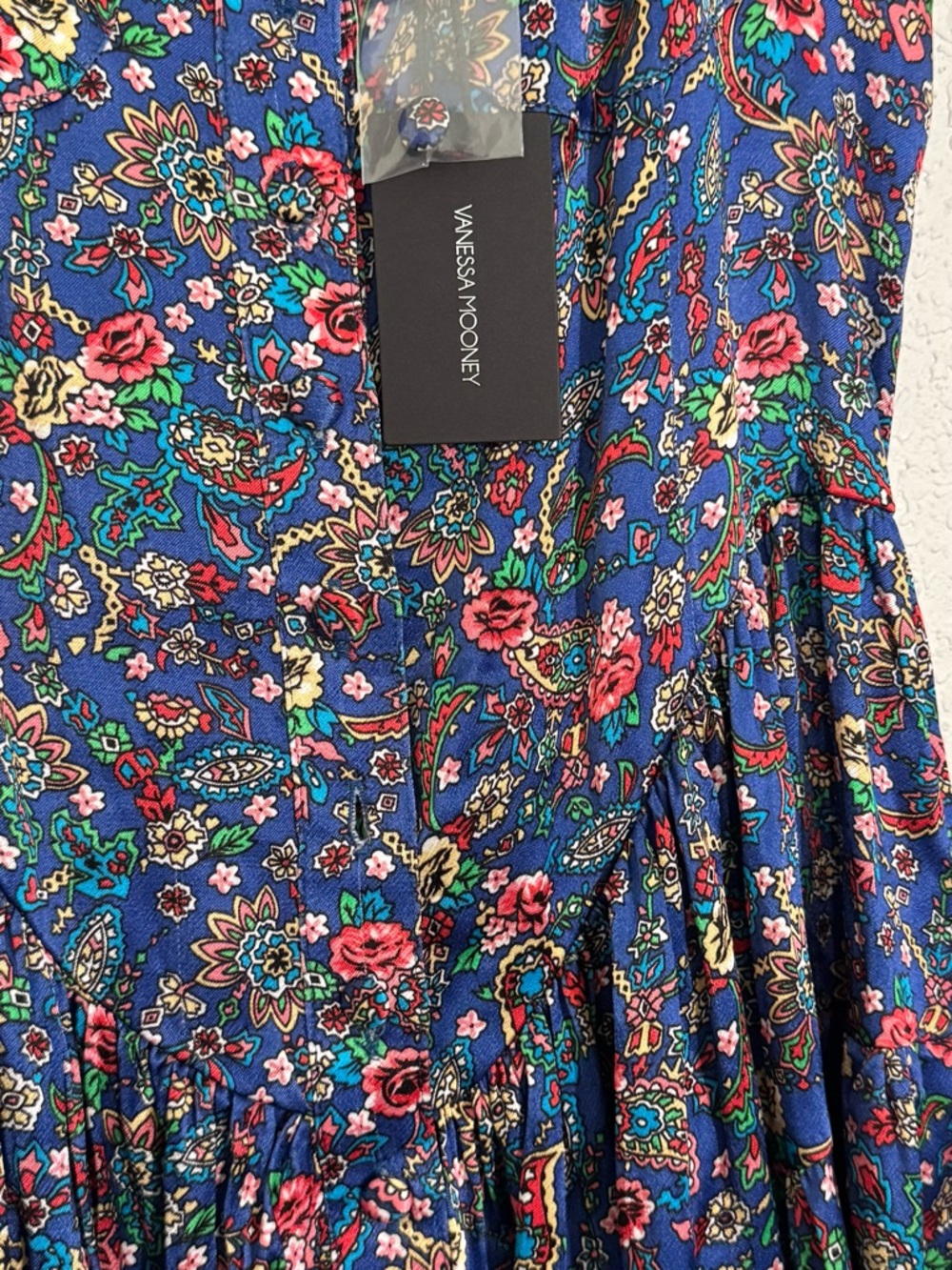 Vanessa Mooney Elisabeth Romper Mini Dress in Paisley Floral Medium NEW - Picture 6 of 7